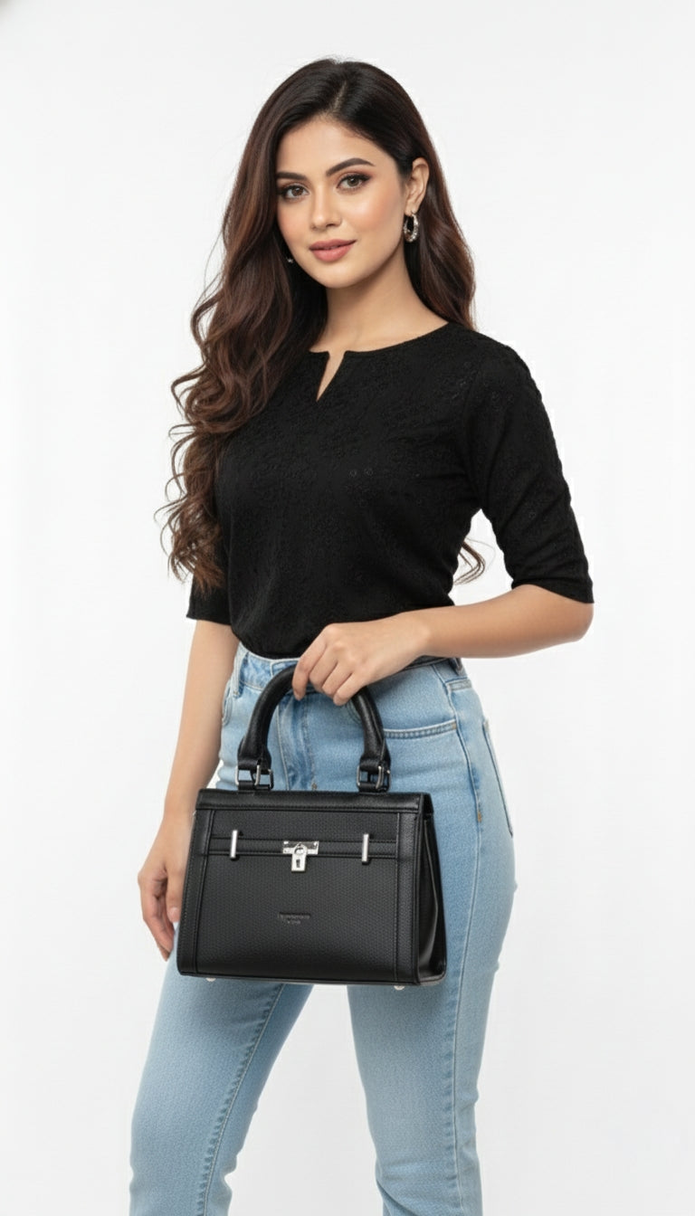 Premium Black Elegant Handbag