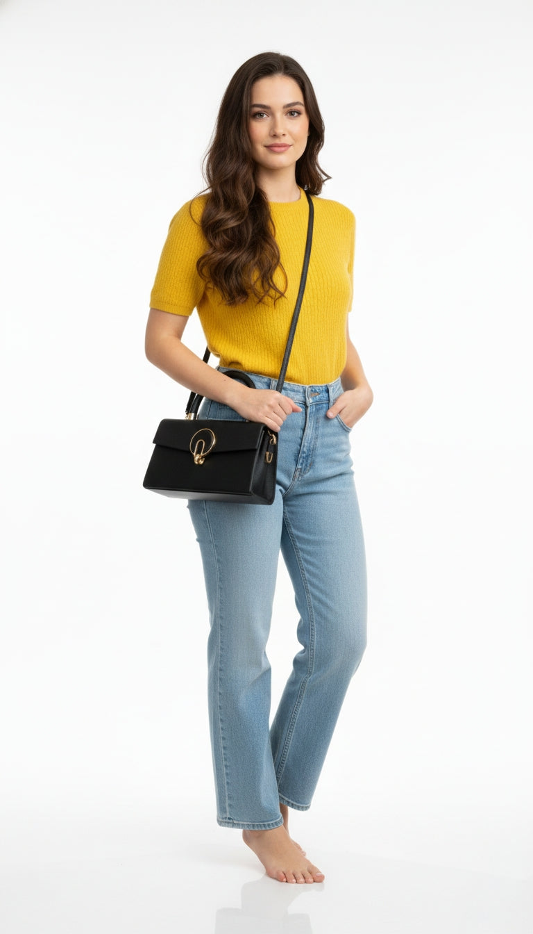 Super Premium Black Elegant Handbag