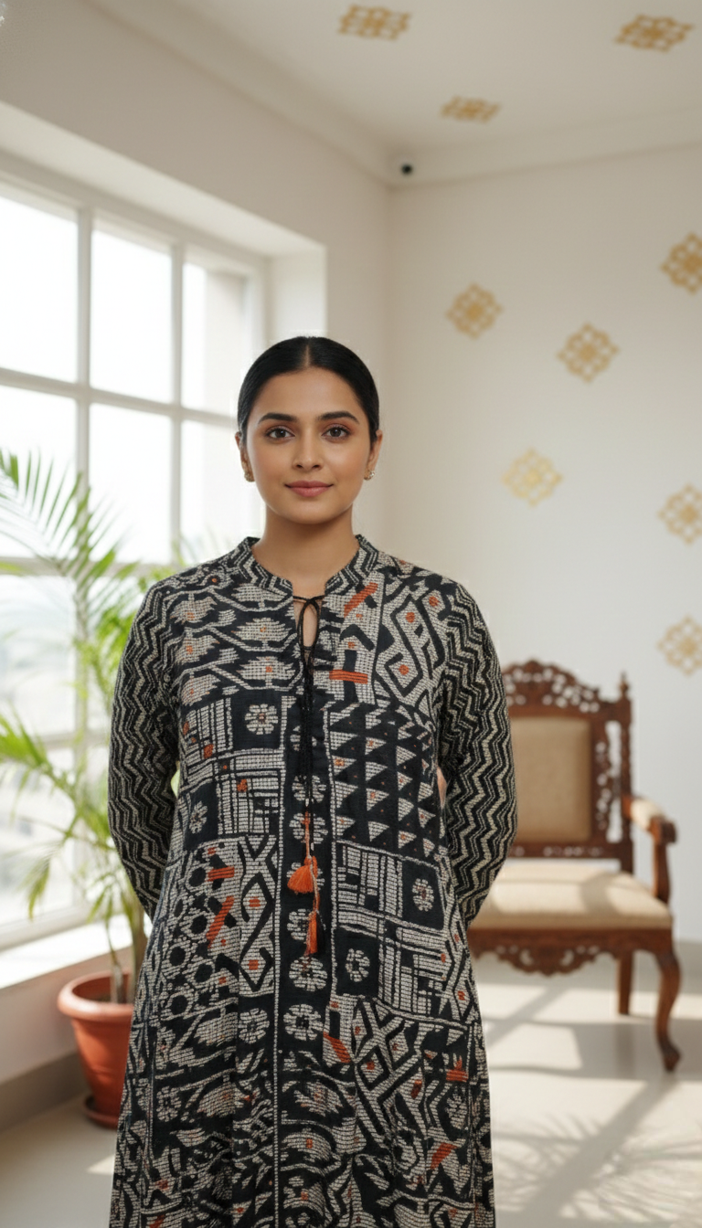 Women Multicolour Printed Cotton Kurta Pant Dupatta Set