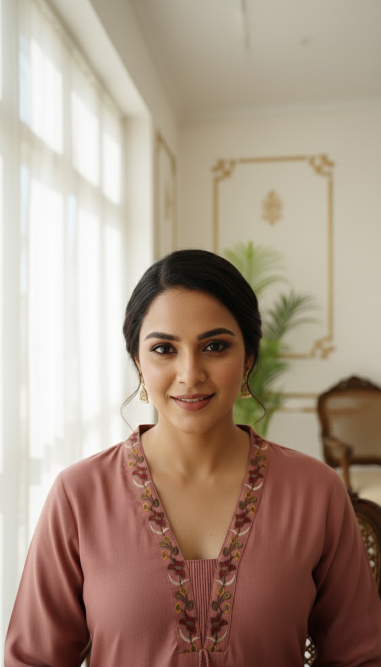 Women Pitch Thread Embroidery Cotton Kurta Pant Dupatta Set