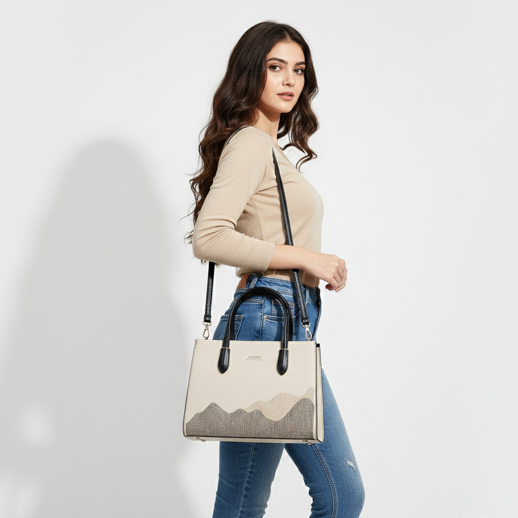 Super Classic Beige Elegant Handbag