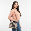 Super Classic Beige Check Elegant Handbag