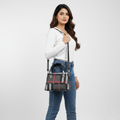 Super Classic Black Check Elegant Handbag
