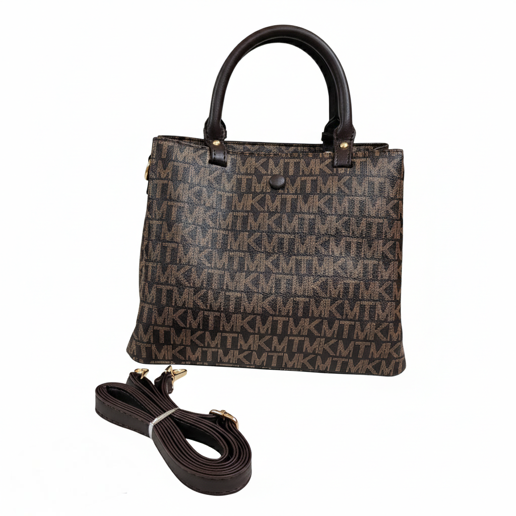 Super Classic Brown Printed Elegant Handbag