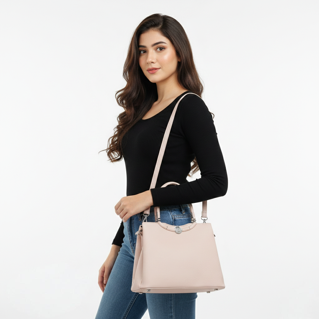 Super Classic Pink Elegant Handbag