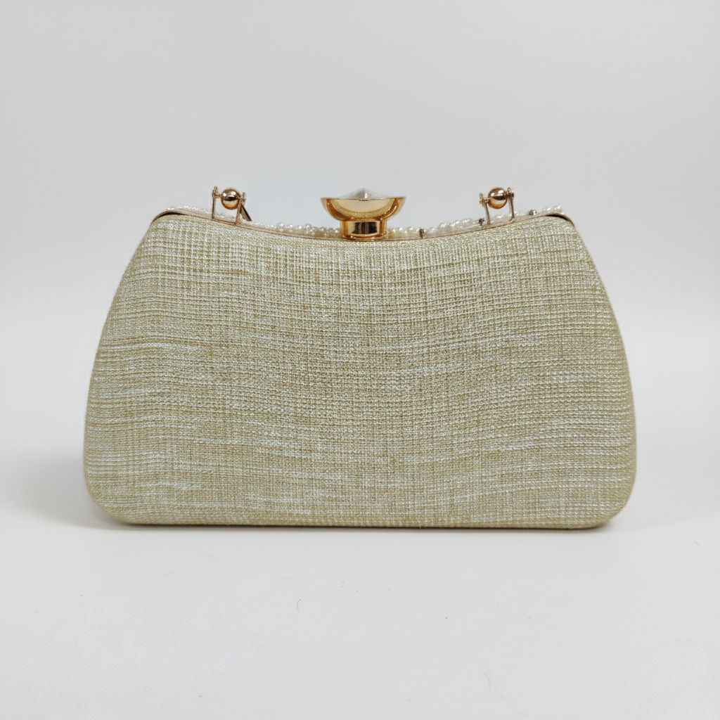 Super Classic White Elegant Partywear Clutch
