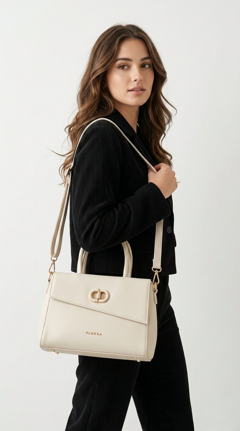 Super Classic Cream Elegant Handbag
