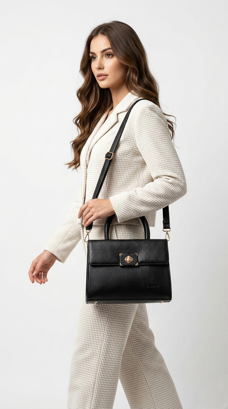 Super Classic Black Elegant Handbag