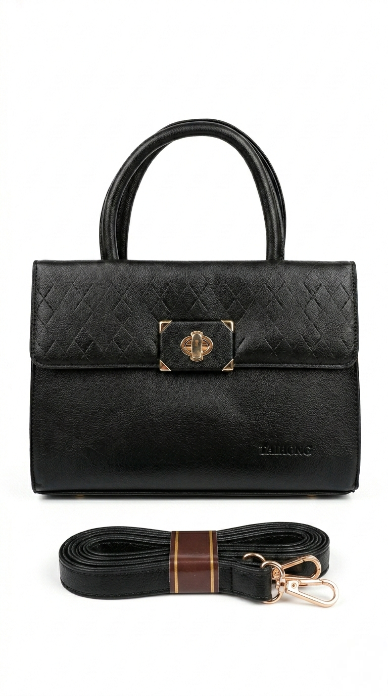 Super Classic Black Elegant Handbag