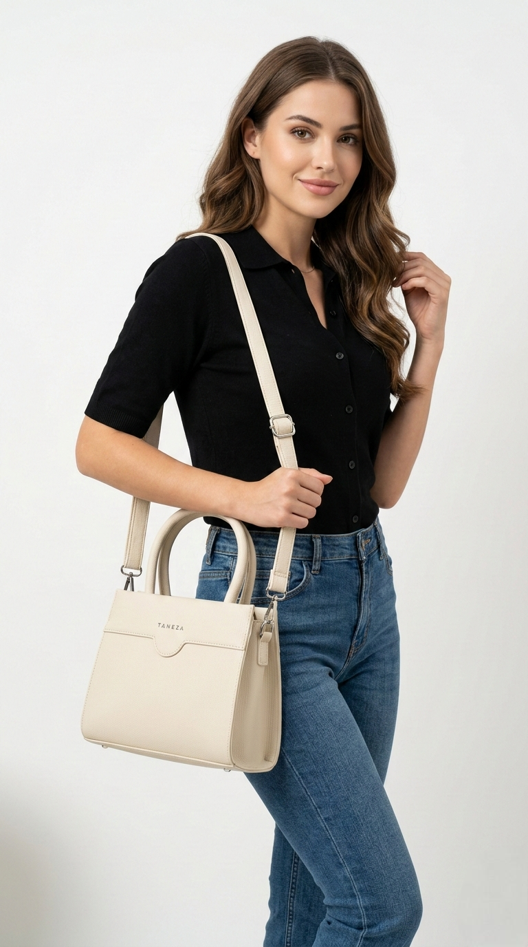 Super Classic Cream Elegant Handbag