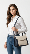Super Classic Off-White & Grey Elegant Handbag