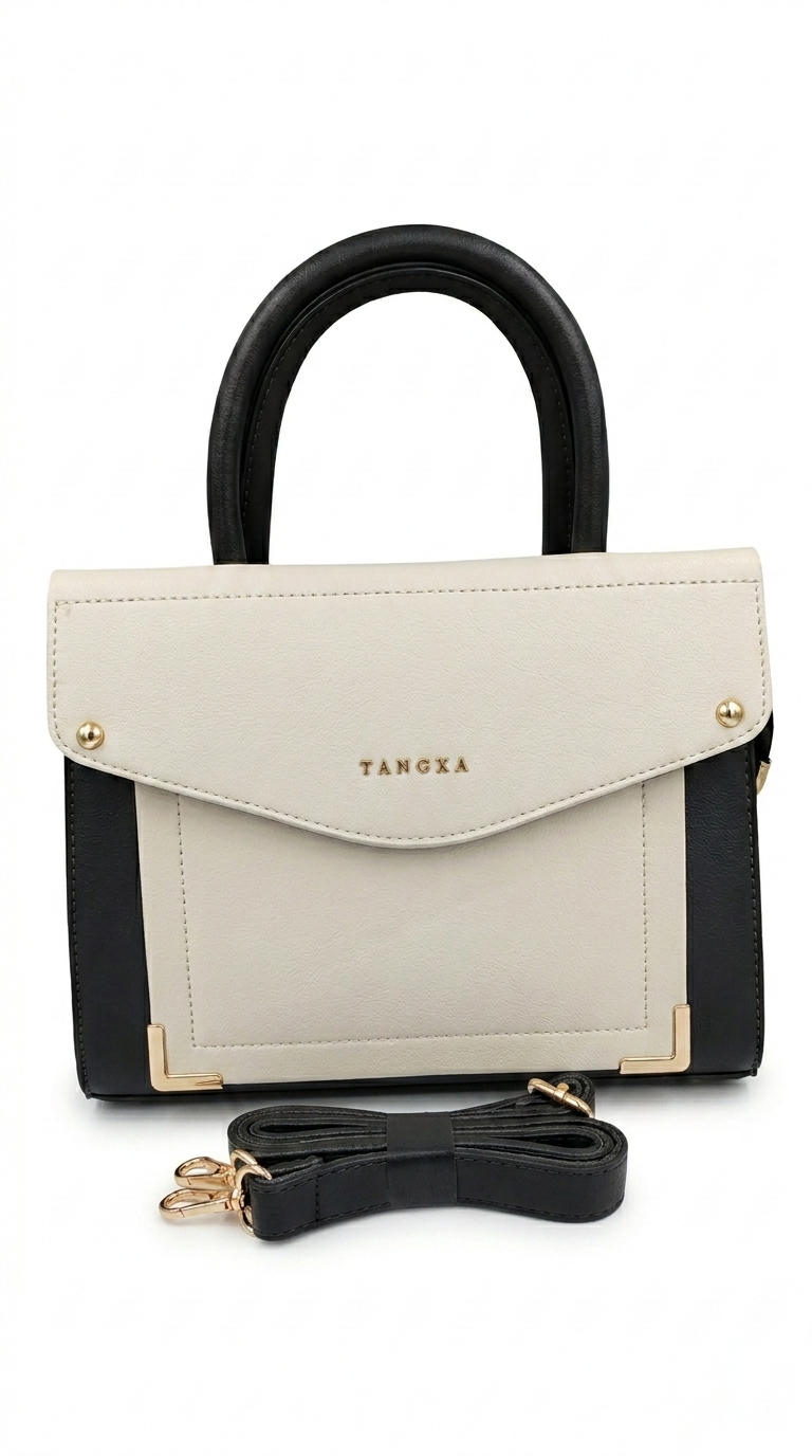 Super Classic Off-White & Grey Elegant Handbag