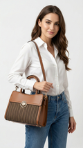 Super Classic Brown Elegant Handbag