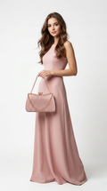 Super Classic Rose Gold Glittered Elegant Clutch