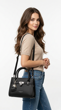 Super Classic Black Elegant Handbag