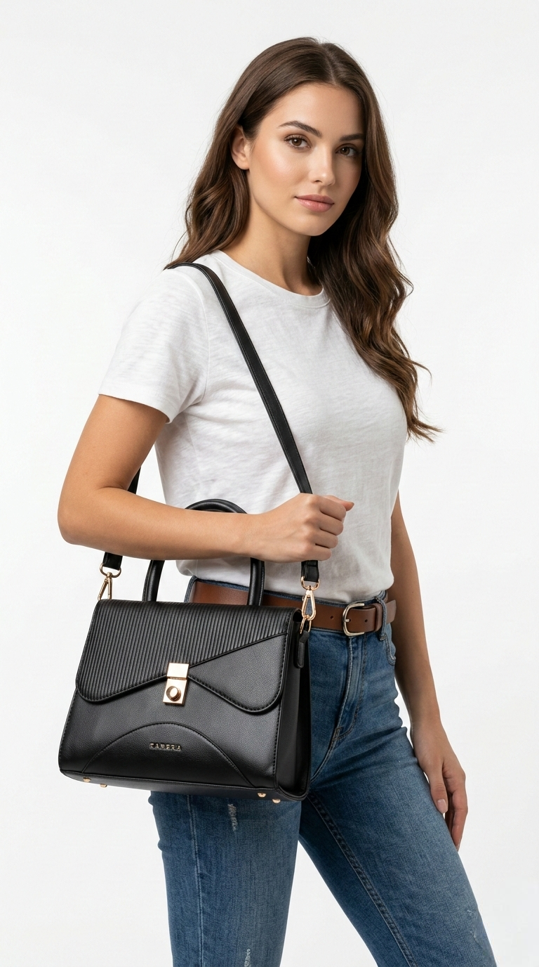 Super Classic Black Elegant Handbag