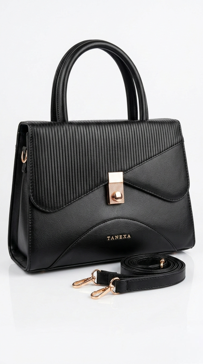 Super Classic Black Elegant Handbag