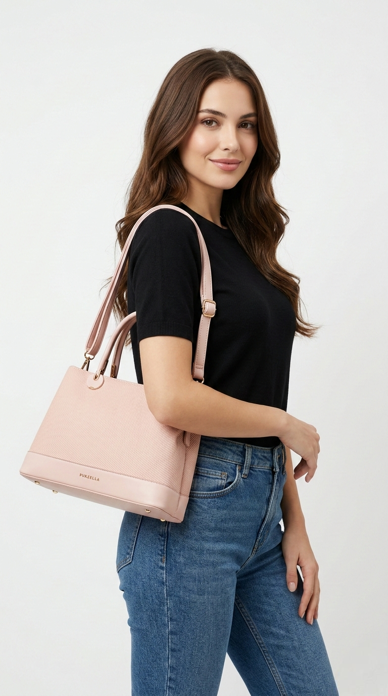 Super Classic Light Pink Elegant Handbag