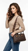 Super Classic Coffee Brown Elegant Handbag
