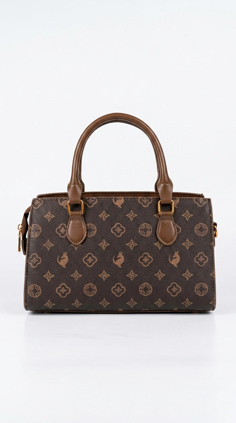 Super Classic Coffee Brown Elegant Handbag