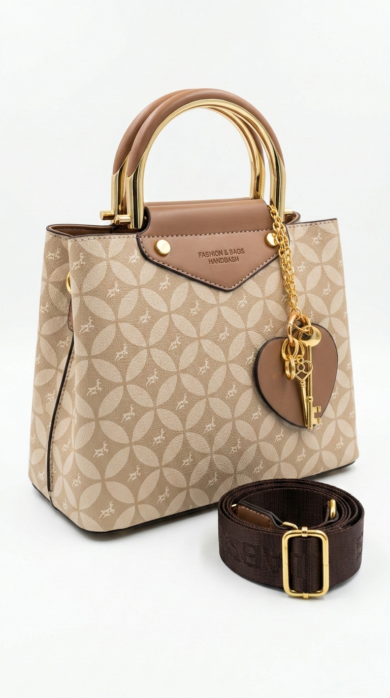 Super Classic Beige Elegant Handbag