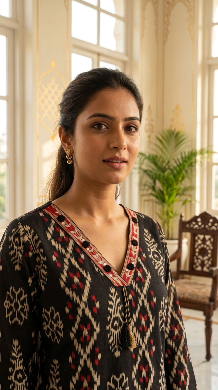 Women Multicolour Embroidered Cotton Kurta Pant Dupatta Set