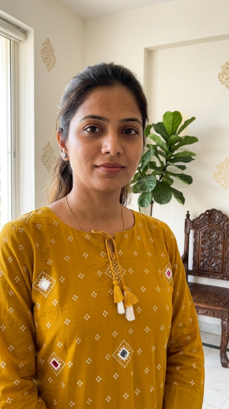 Women Mustard Yellow Mirror Work Cotton Kurta Pant Dupatta Set
