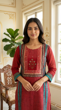 Women Multicoloured thread Embroidered Chanderi Silk Kurta Pant And Duppatta Set
