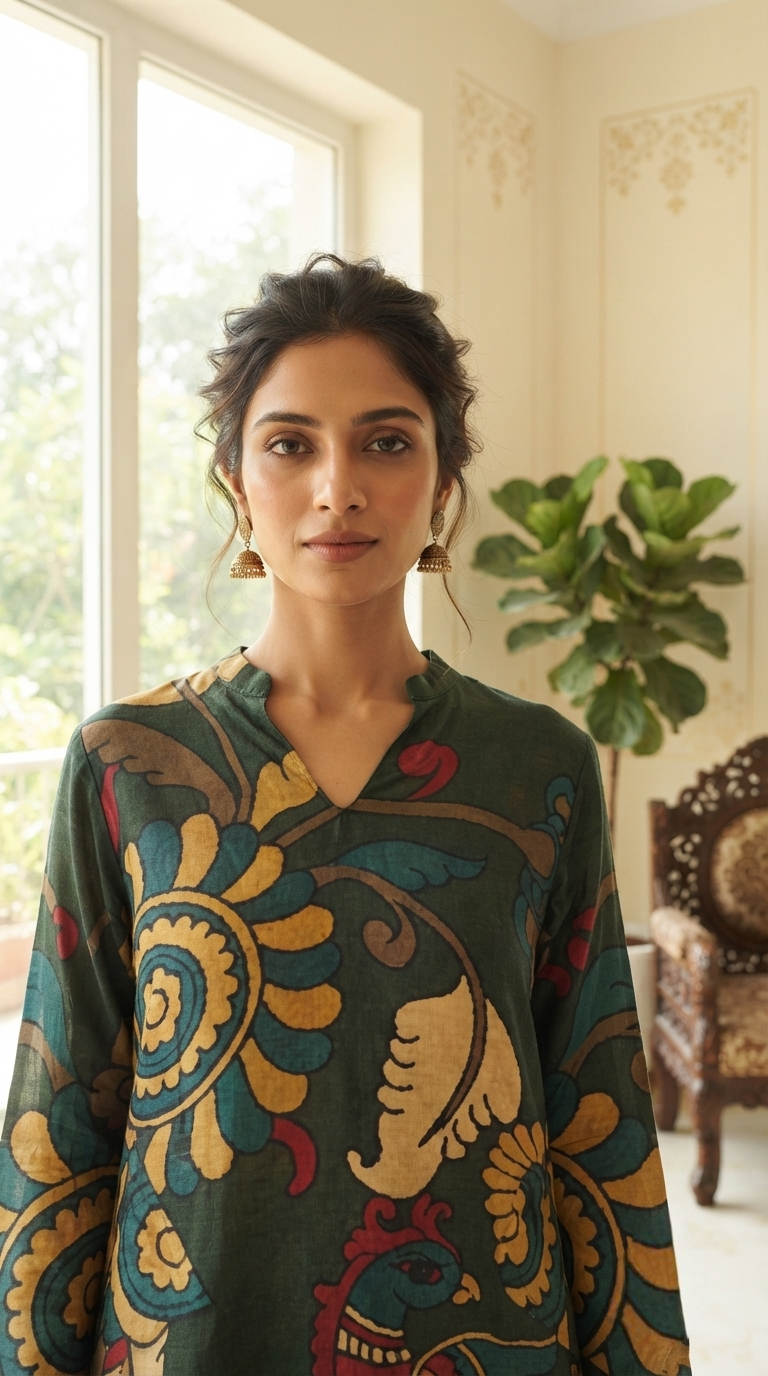 Women Multicolour Printed Slik Shirt