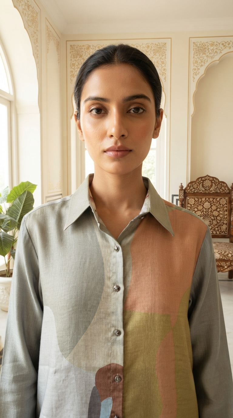 Women Multicolour Printed Cotton Shirt