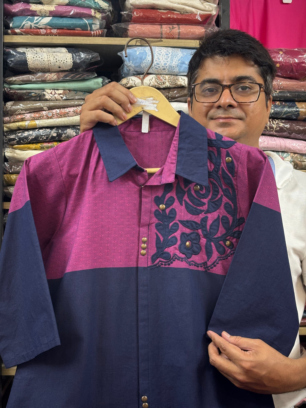 Women Pink Embroidered Cotton Dress