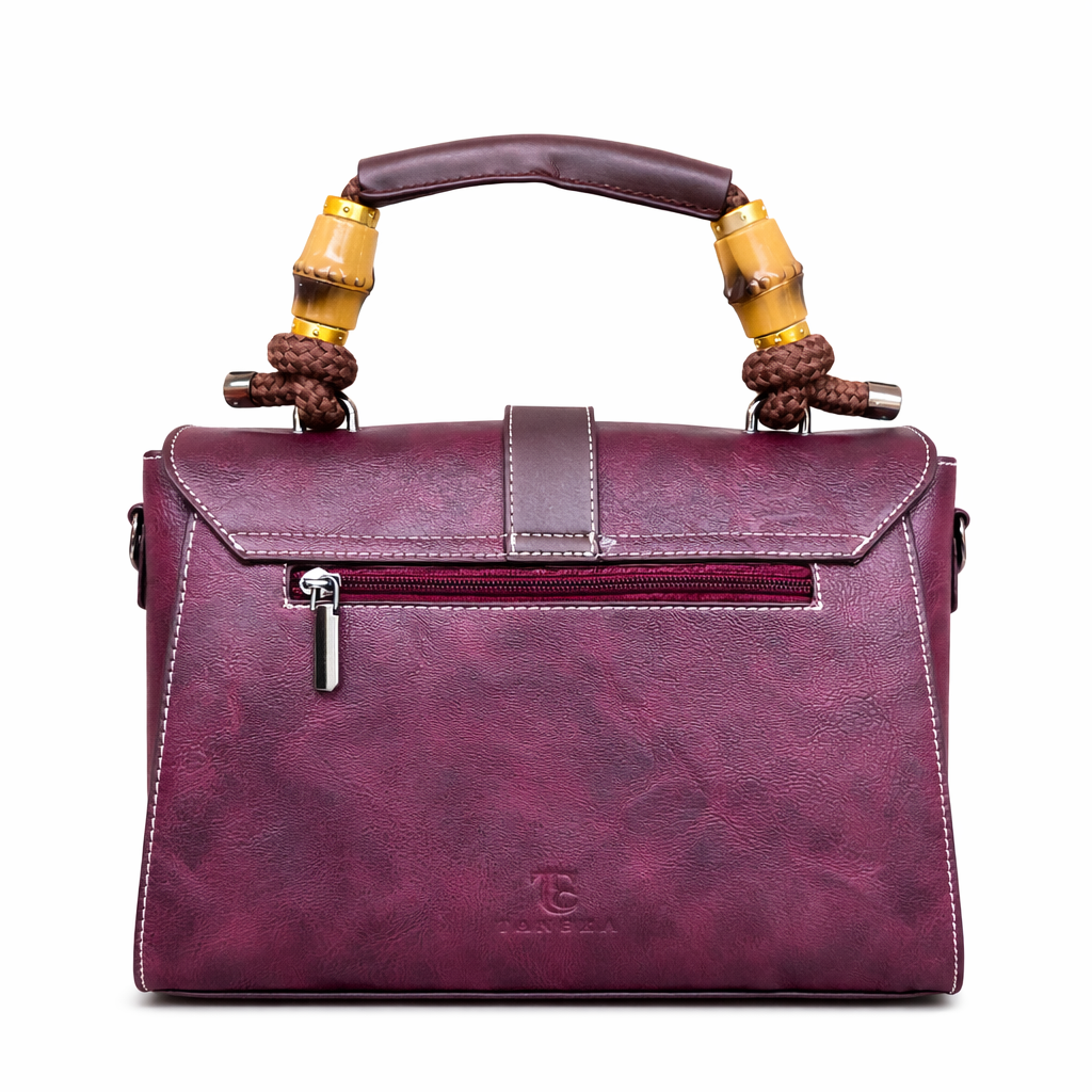 Super Classic Deep Reddish-Brown Elegant Handbag