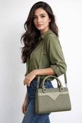 Super Classic Olive Green Elegant Handbag