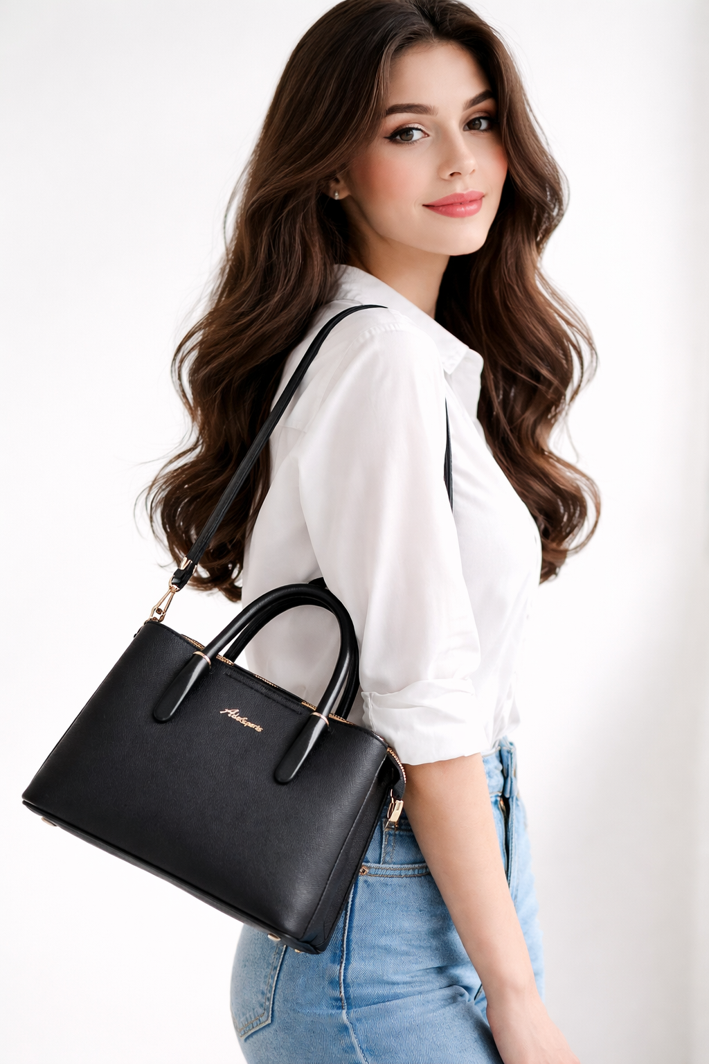 Super Classic Black Elegant Handbag