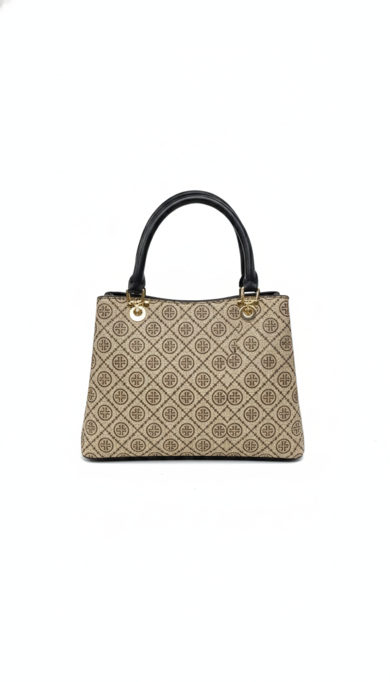 Premium Canvas Beige Elegant Handbag